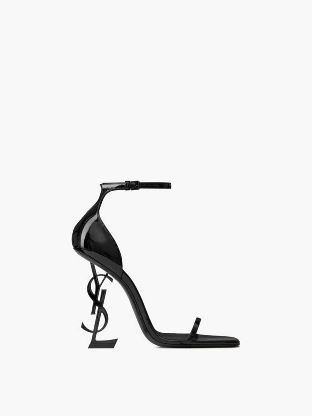 Saint Laurent Opyum Sandals – Black Patent Leather – New with box and dust bags